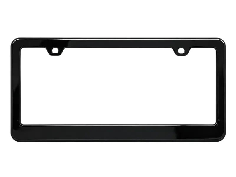 gloss black license plate frame