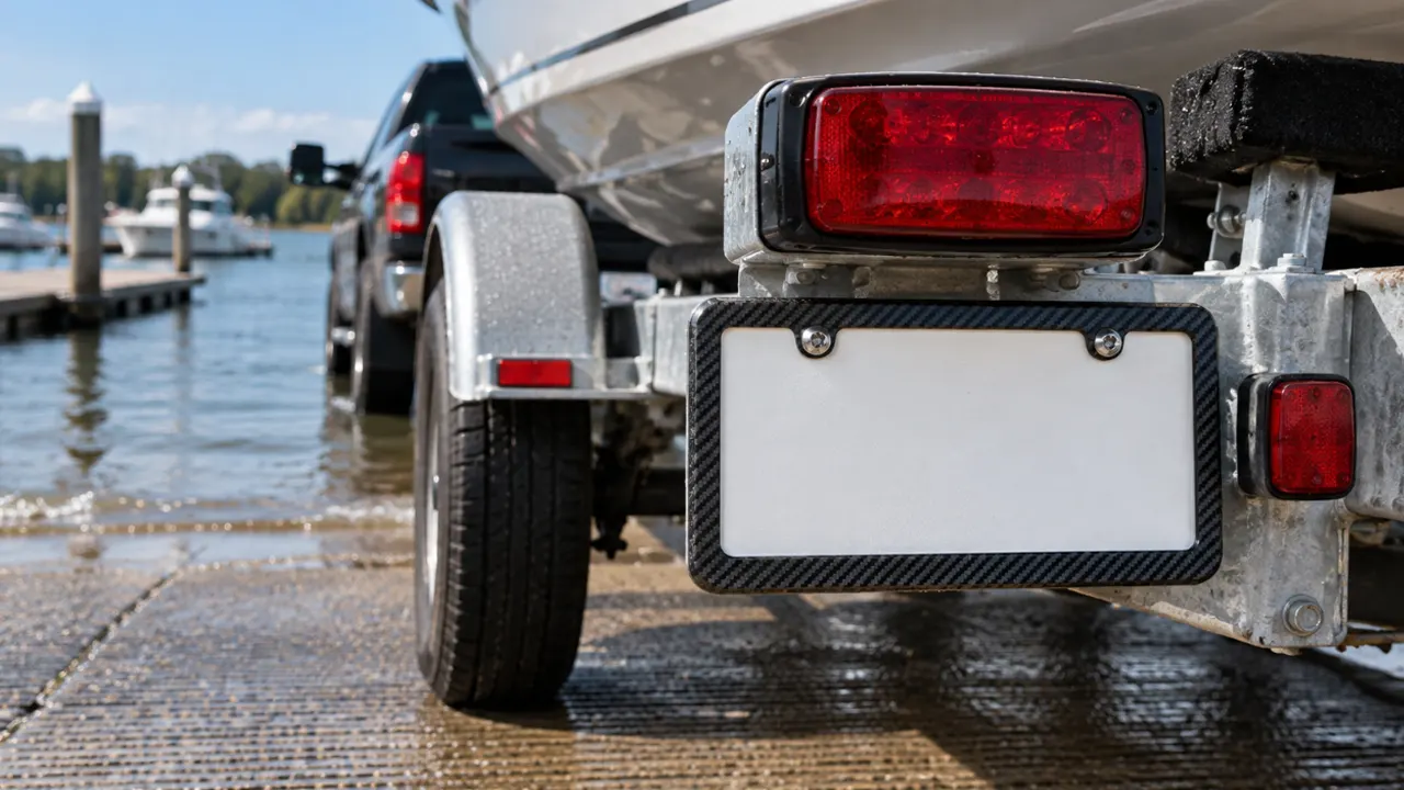 how to choose a boat trailer license plate frame