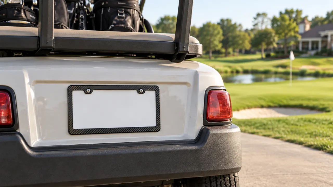 how to choose a golf cart license plate frame
