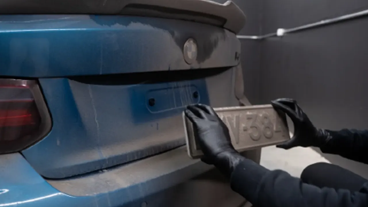 how to clean license plate
