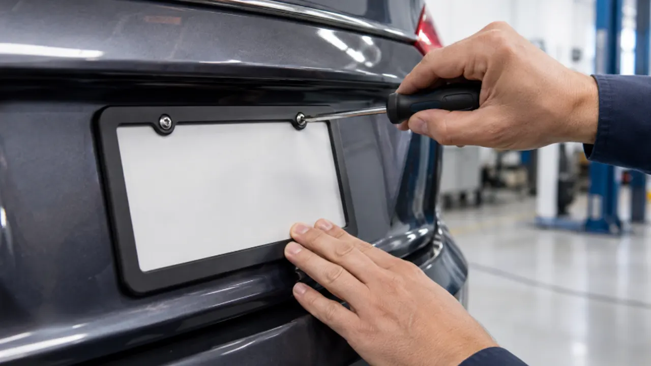 how to prevent loose license plate frame screws