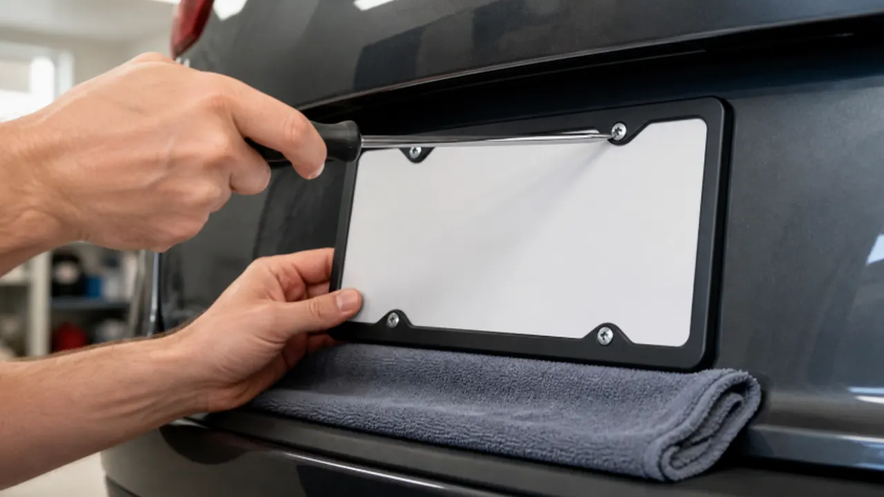 how to remove license plate frame