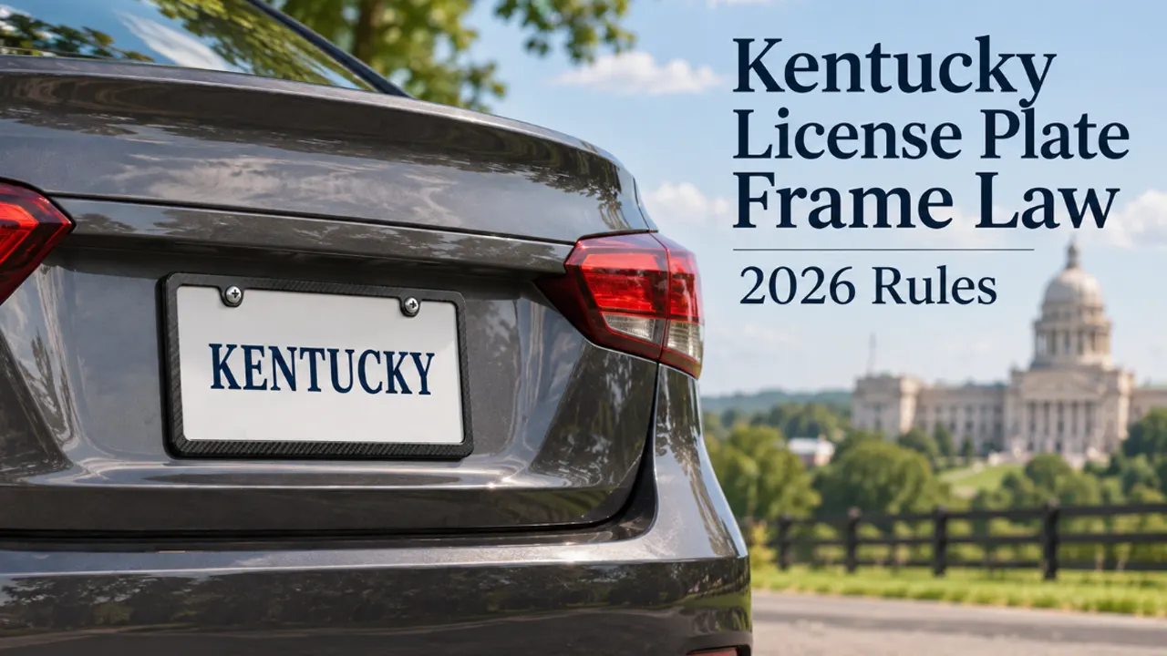 kentucky license plate frame law