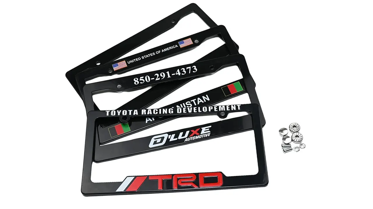 laser engraving vs printing license plate frame