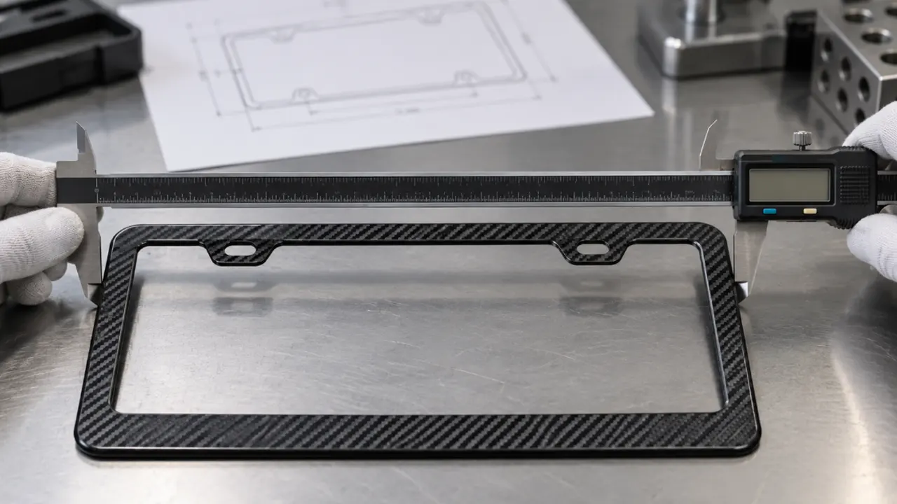 license plate frame dimensional tolerance