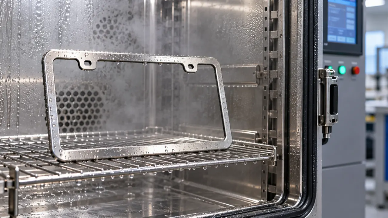 license plate frame humidity resistance test