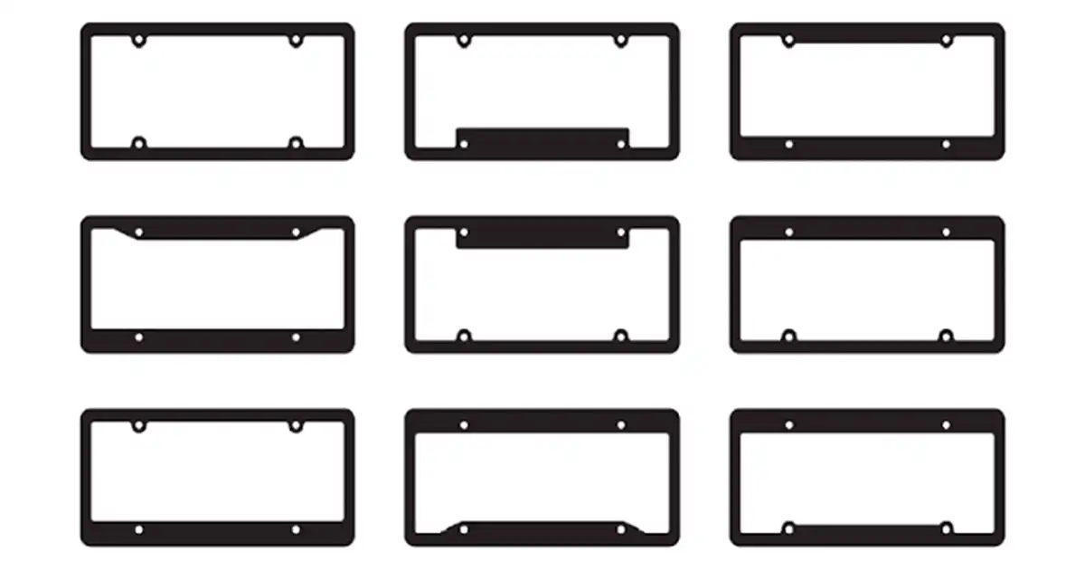 license plate frame template