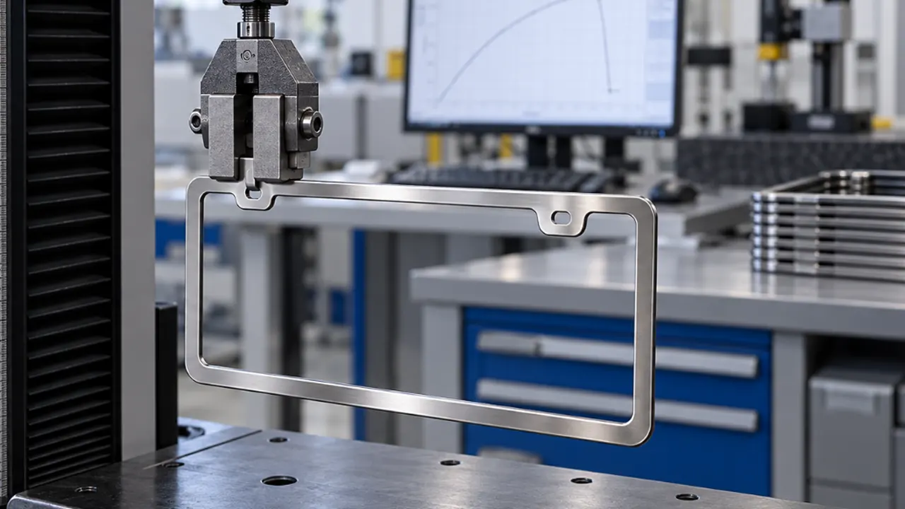 license plate frame vibration test