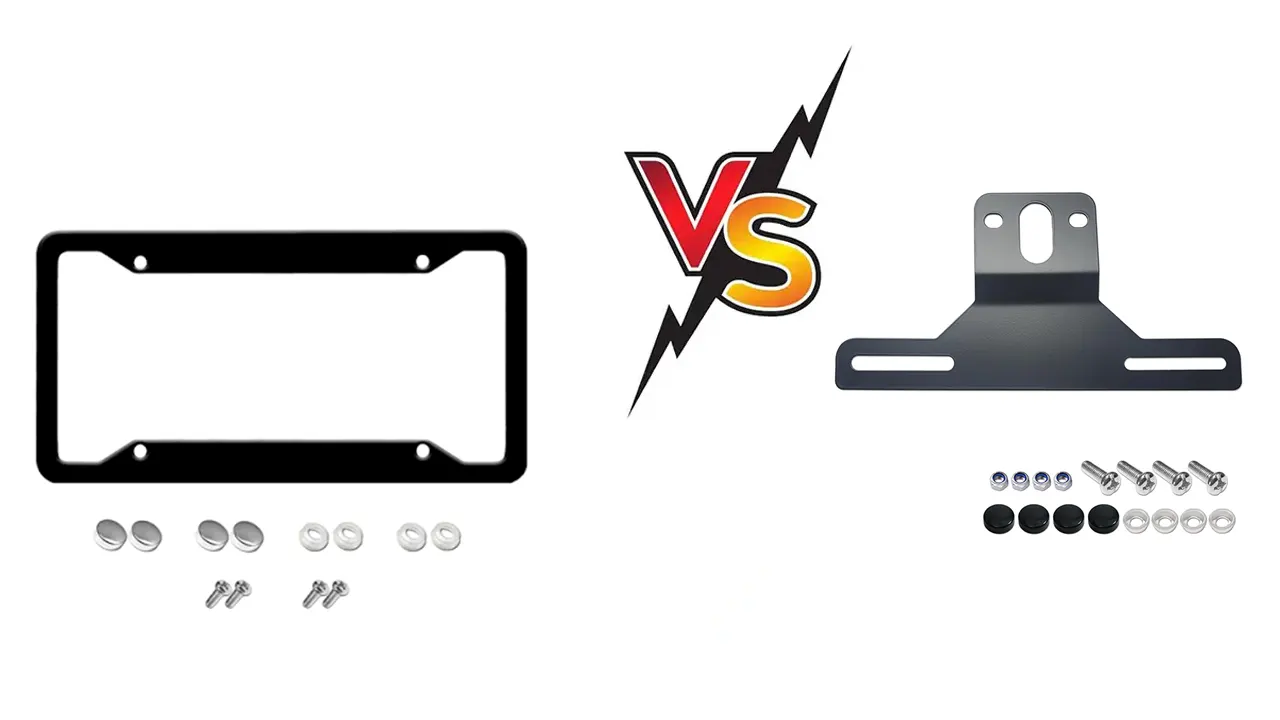 license plate frame vs license plate holder