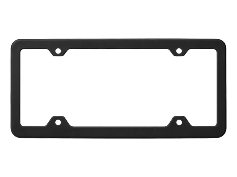 matte black license plate frame