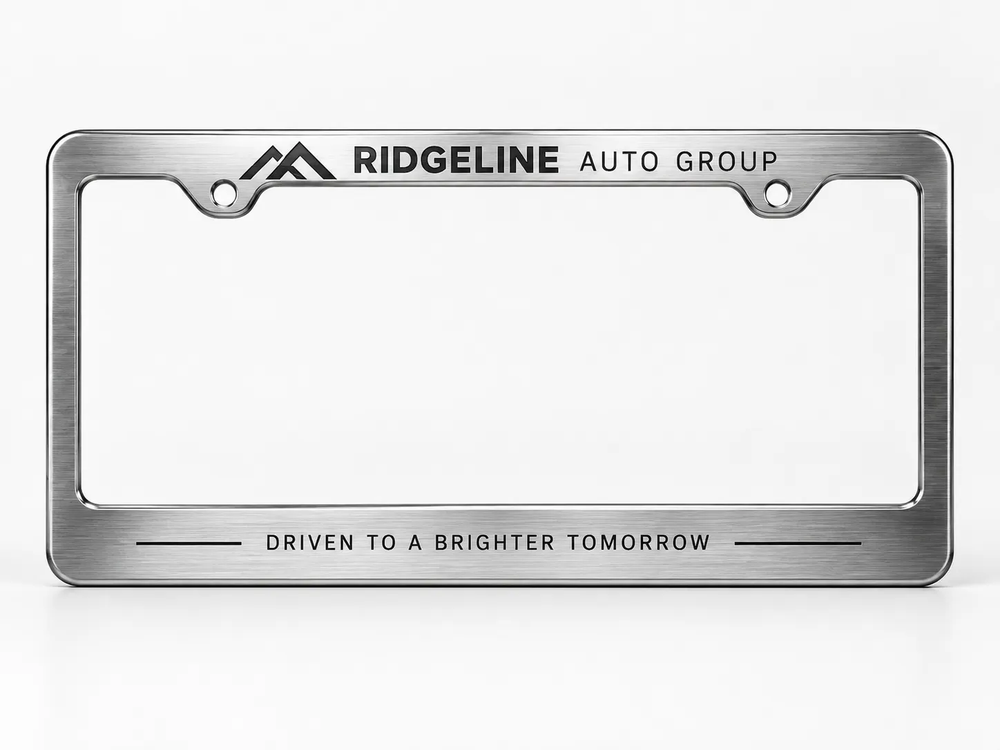metal finish dealer license plate frame