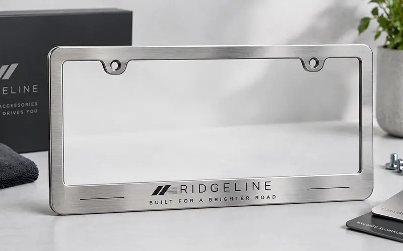 metal promotional license plate frame