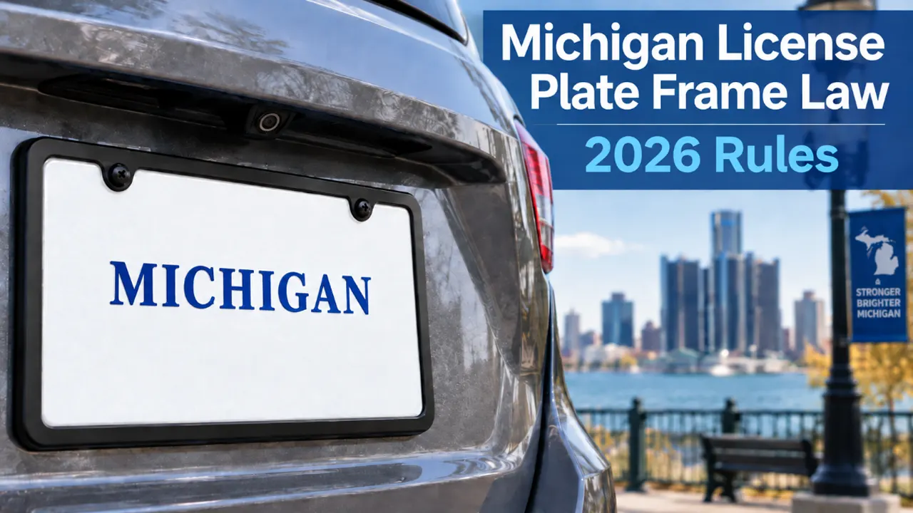 michigan license plate frame law