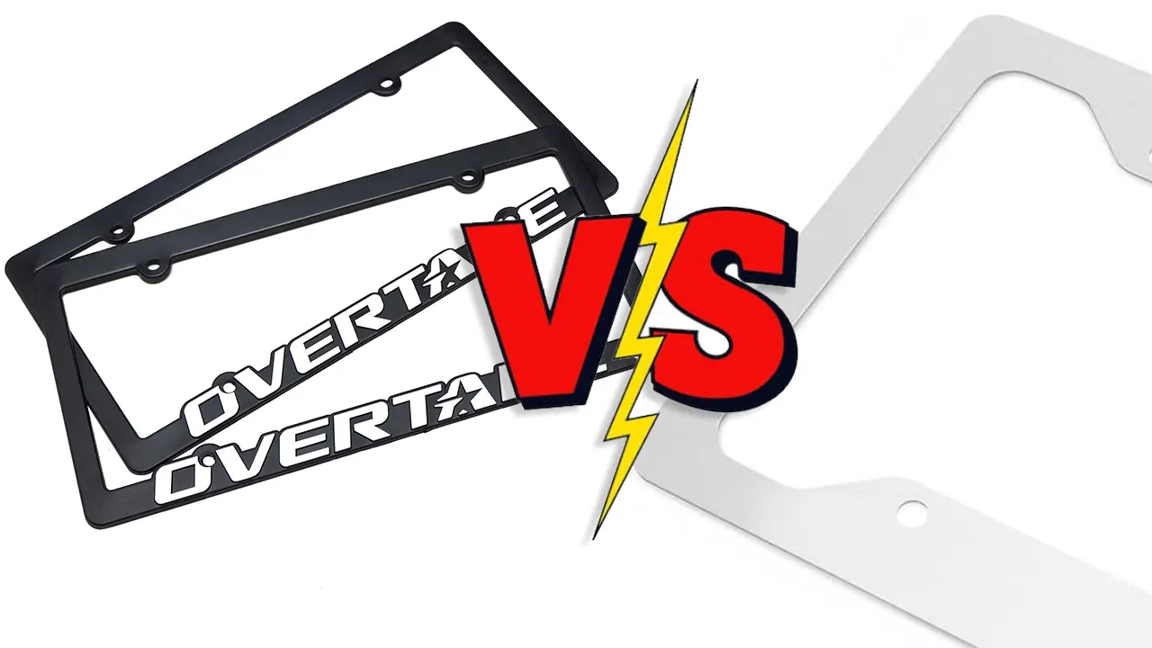 plastic vs metal license plate frame