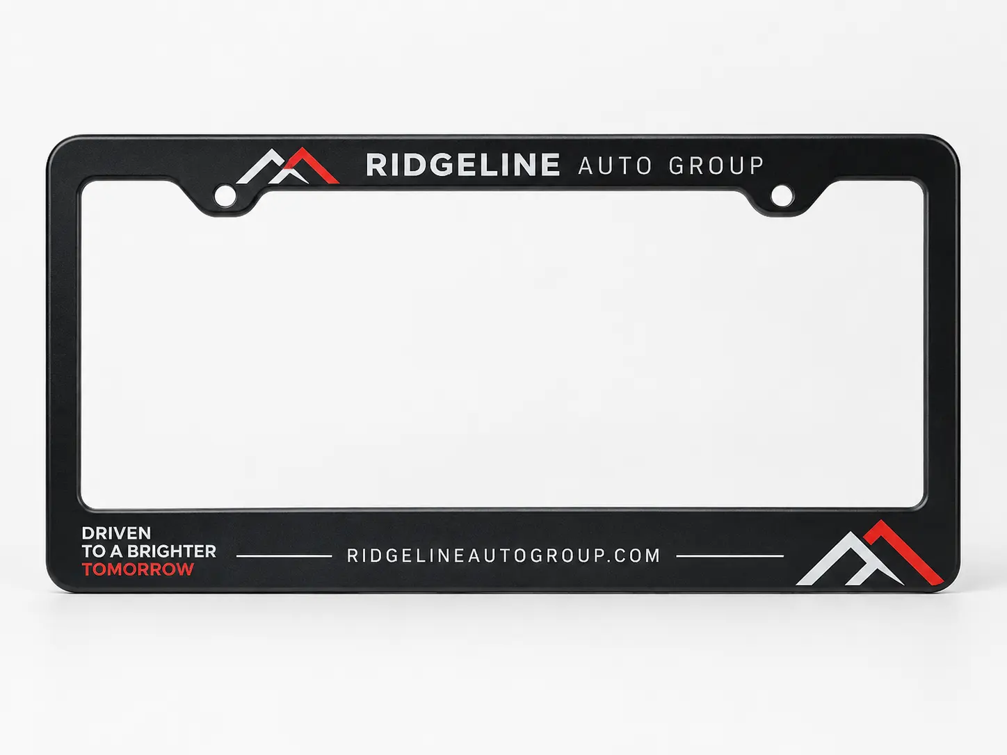 printed dealer license plate frame