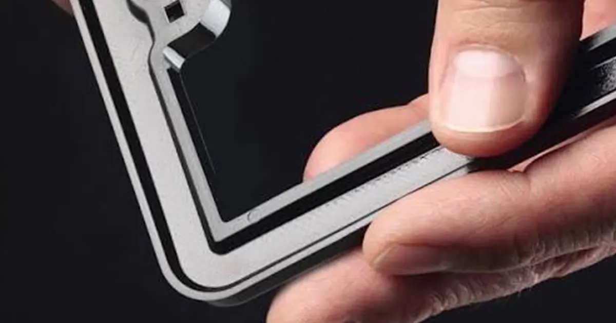 recycled abs vs virgin abs license plate frame