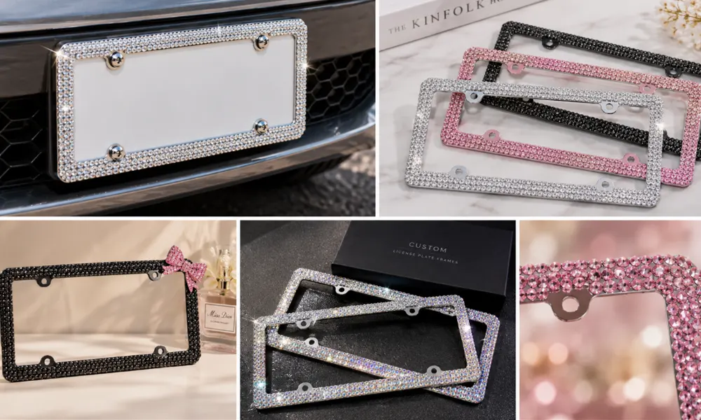 rhinestone license plate frames