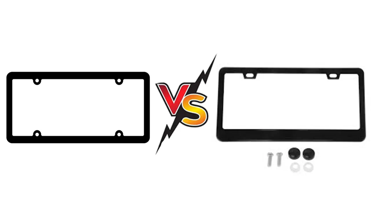 round vs slotted mounting holes license plate frame
