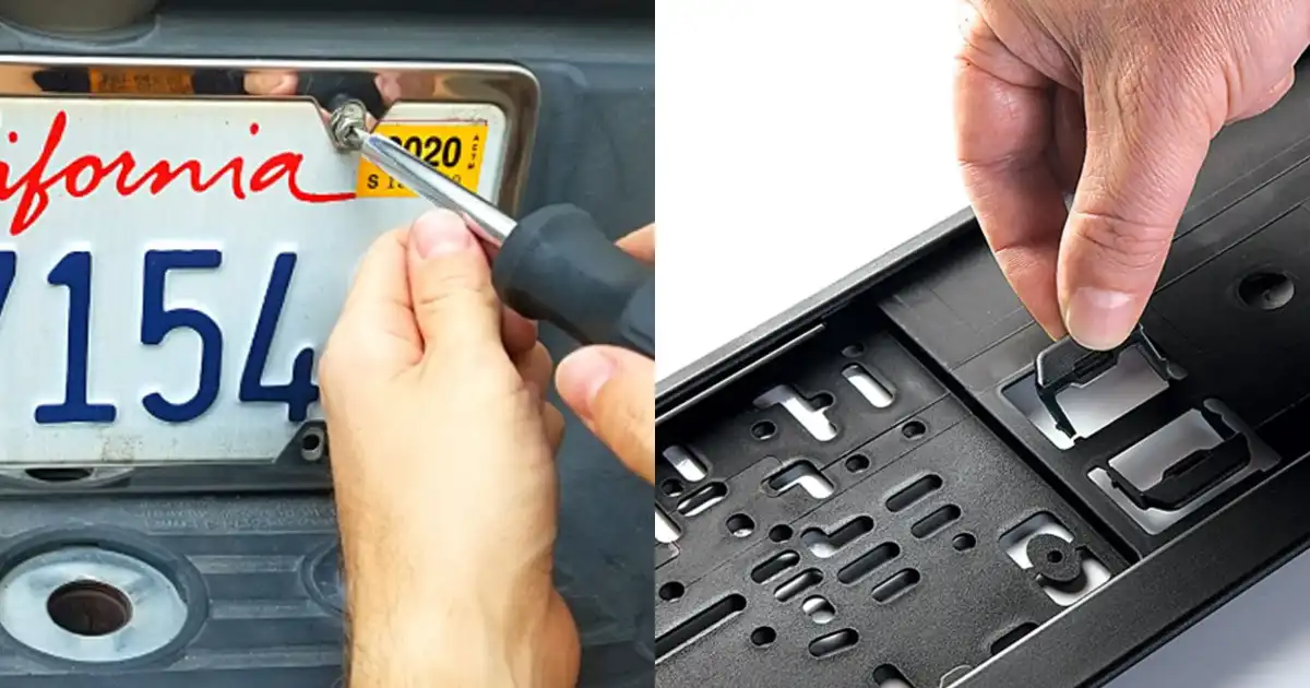 screw mounted vs clip on license plate frame