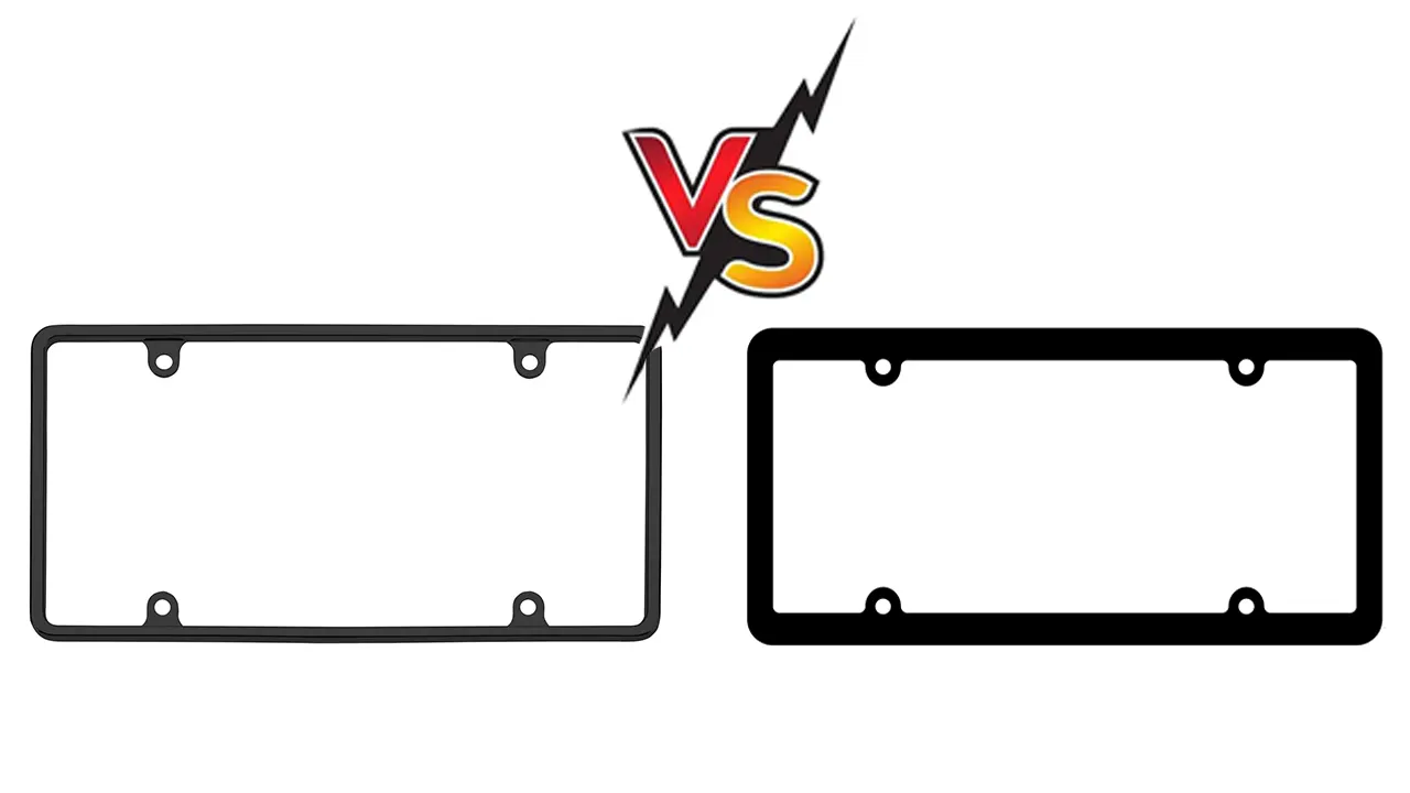 slim vs full license plate frame