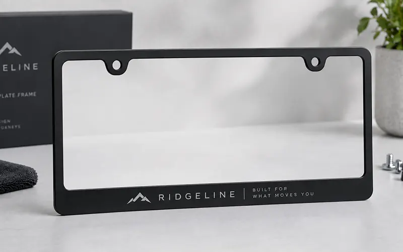 slimline promotional license plate frame