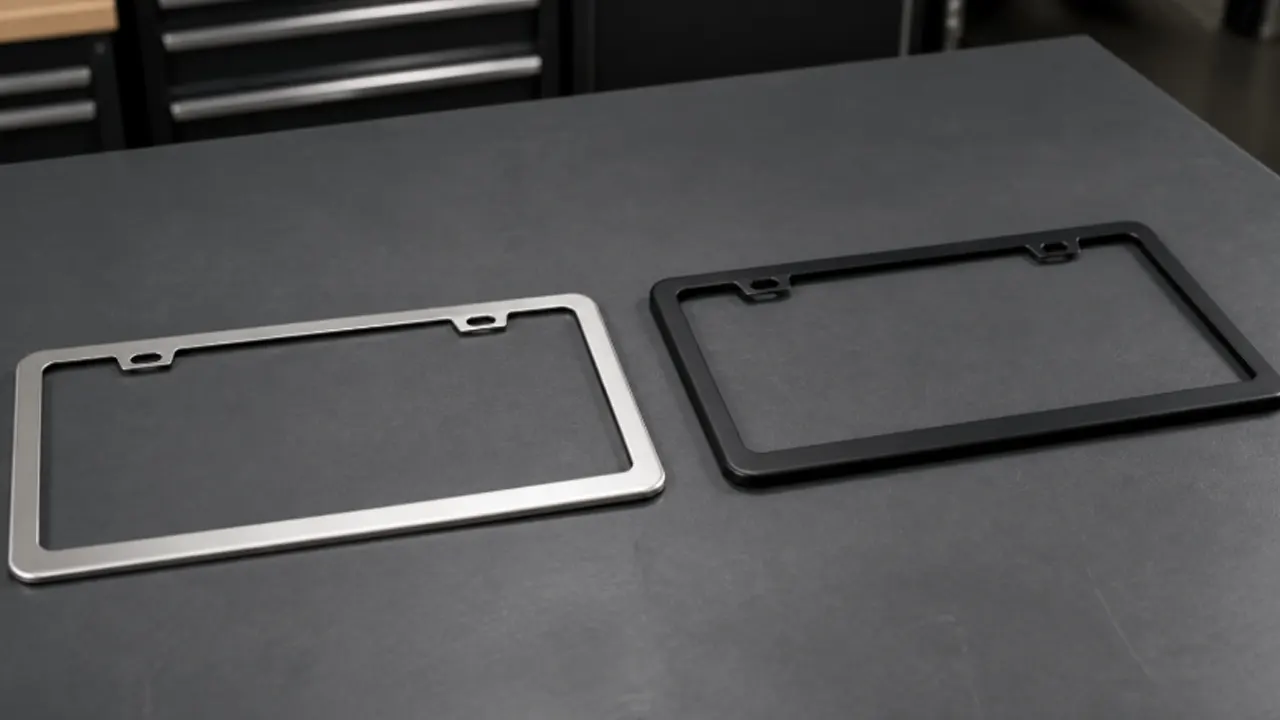 stainless steel vs plastic license plate frame