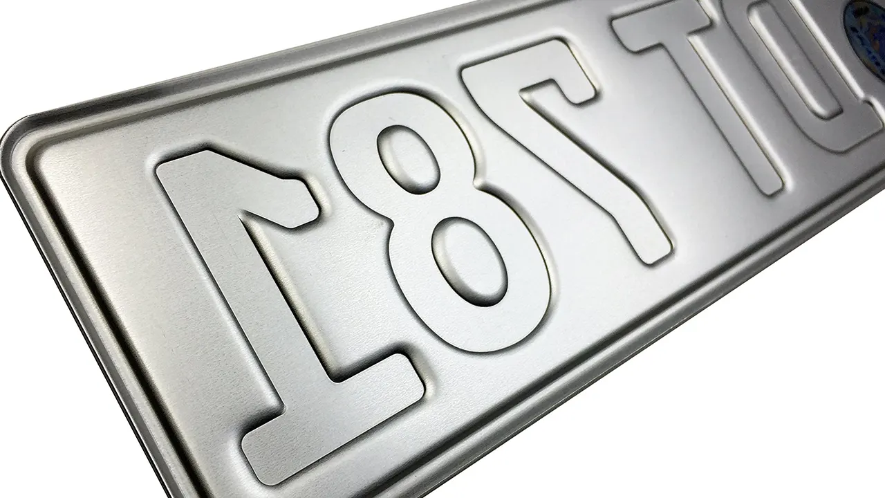 what are license plates made of