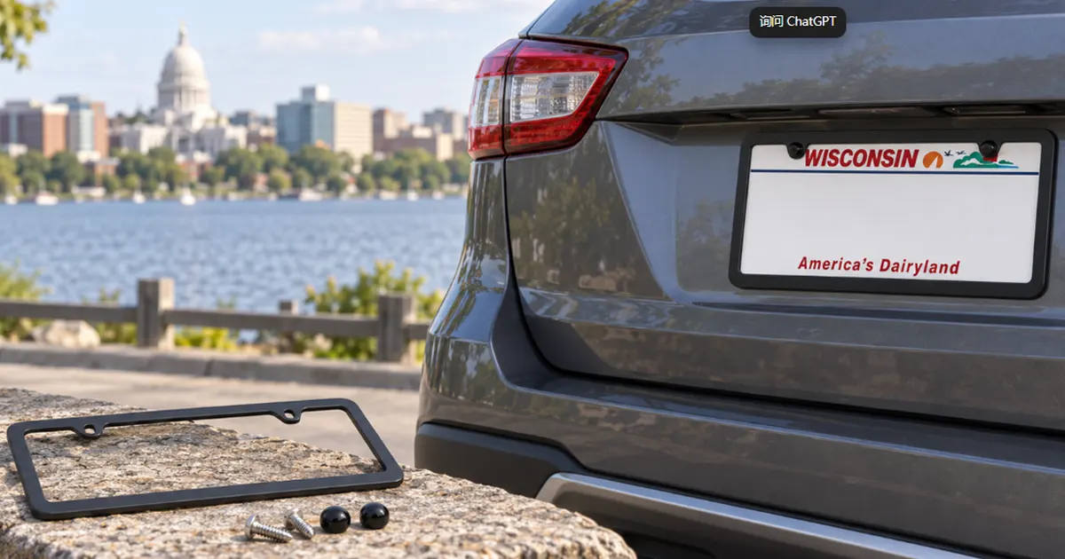 wisconsin license plate frame laws