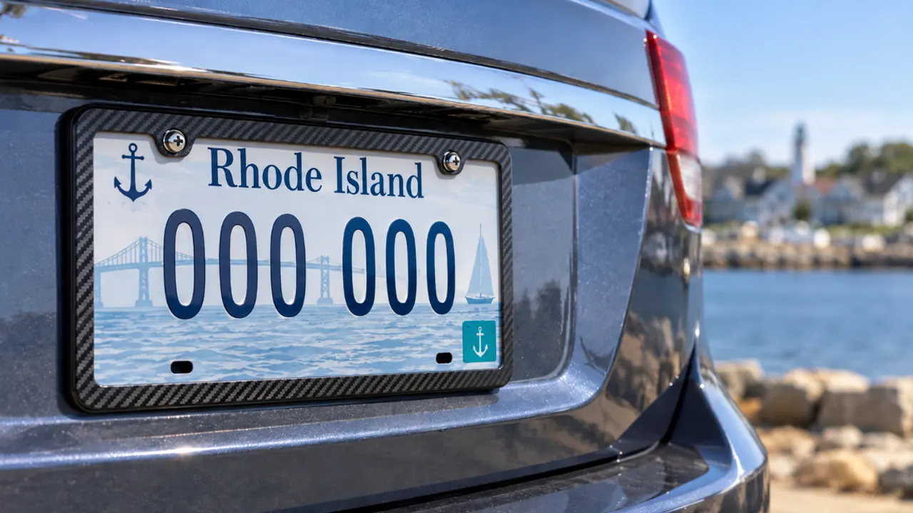 are license plate frames illegal in rhode island