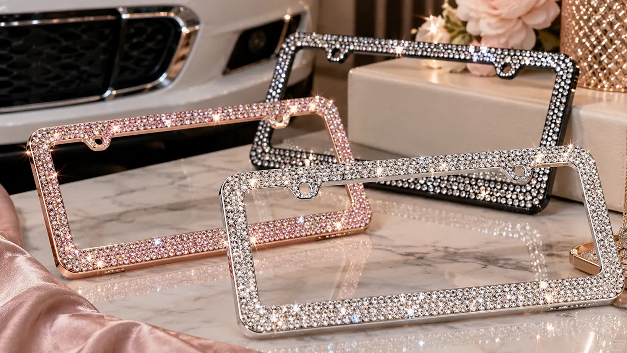 best bling license plate frames
