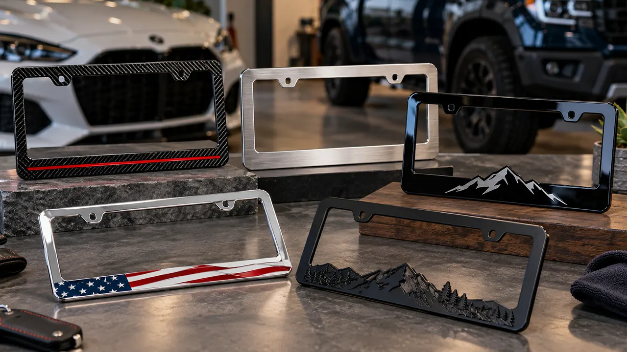 best custom license plate frames