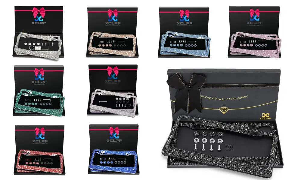 bling license plate frames