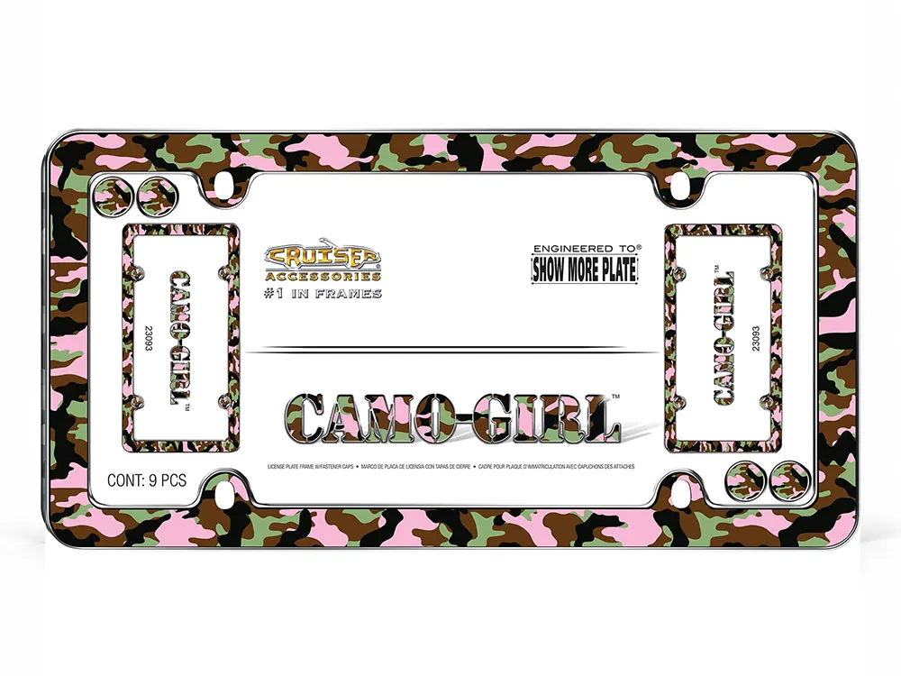 custom camo license plate frame