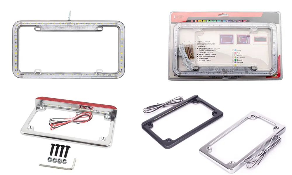 custom led license plate frames manufacturer