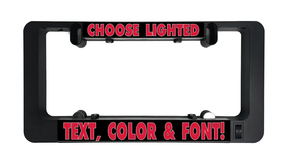 custom oem led license plate frame
