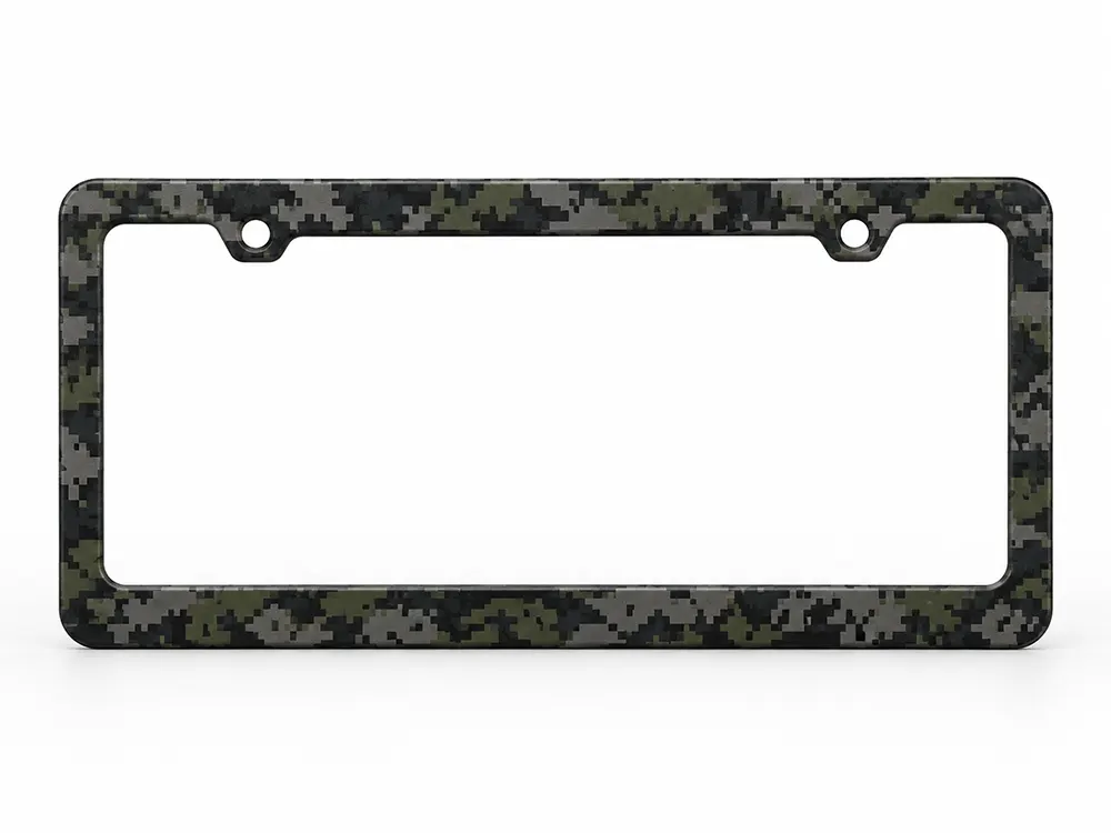 digital camo license plate frame