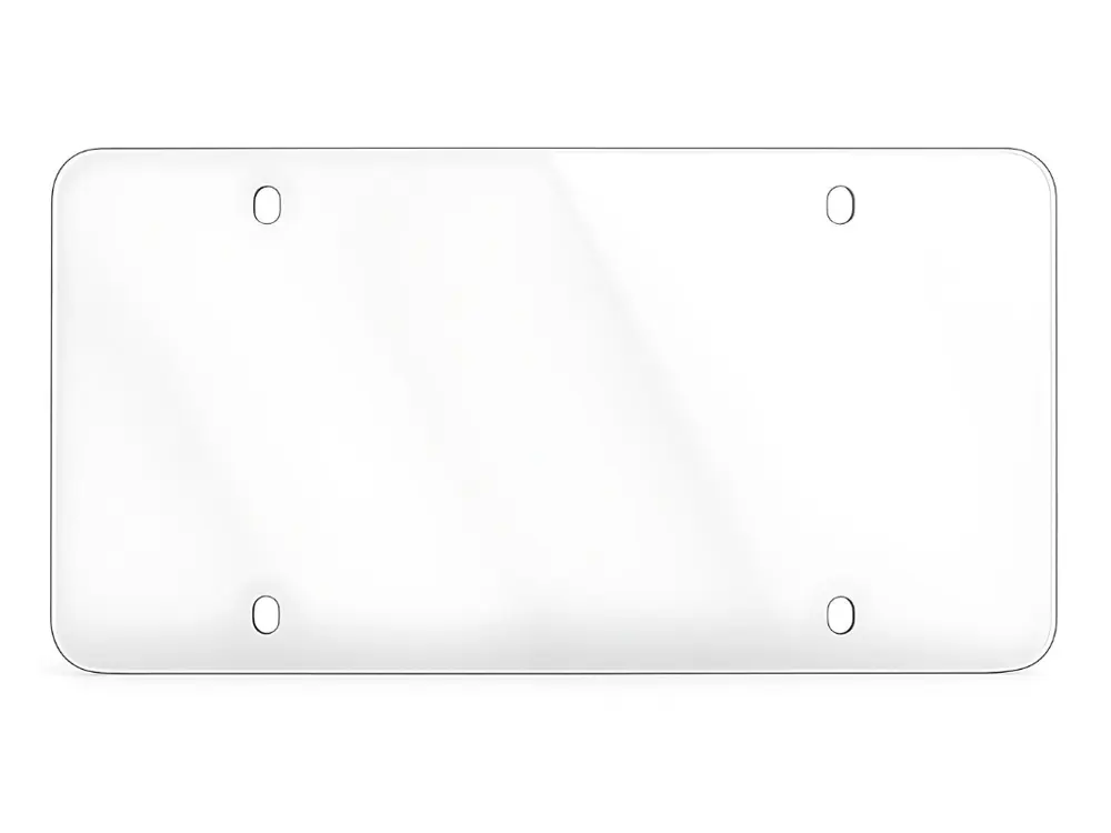 flat clear license plate cover