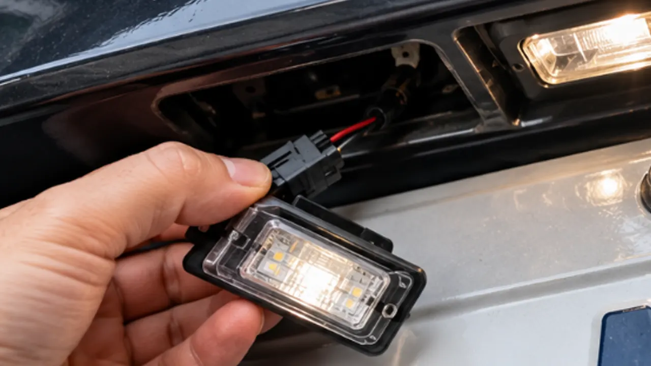how to change license plate light