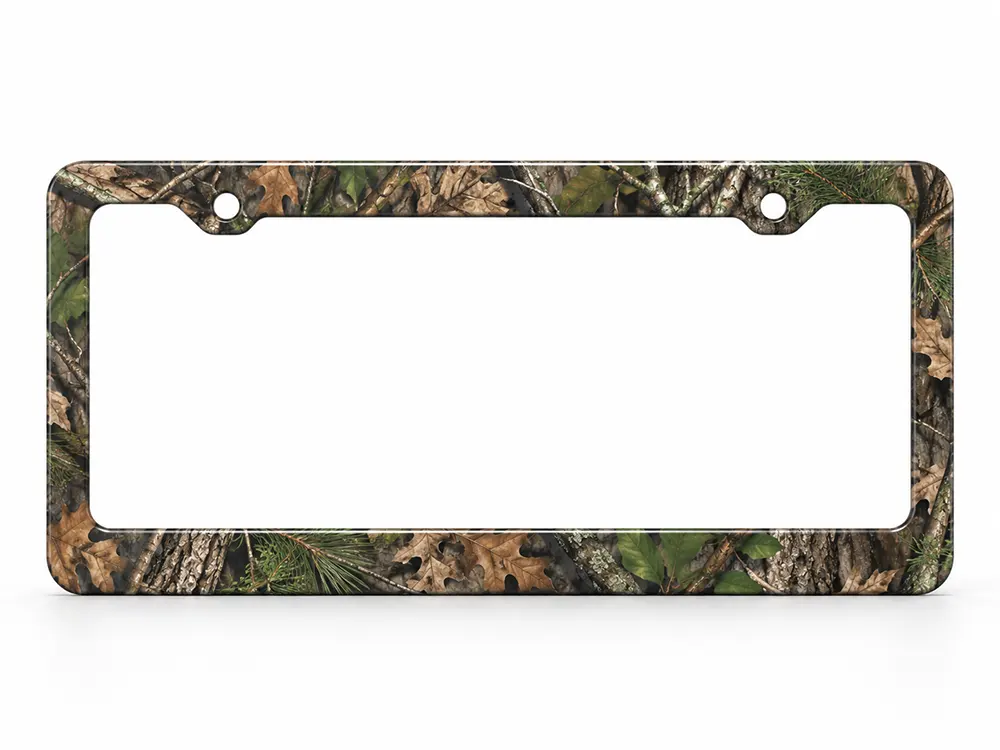 hunting camo license plate frame