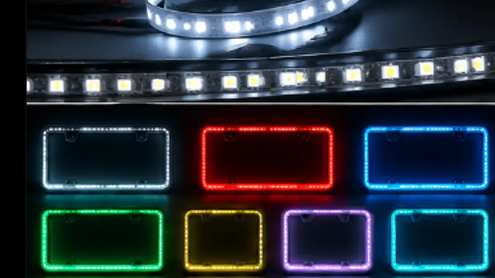 led license plate frame lighting options