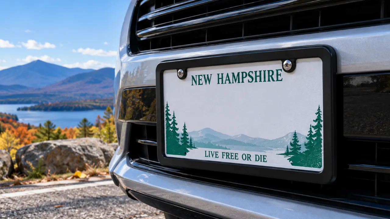 new hampshire license plate frame law
