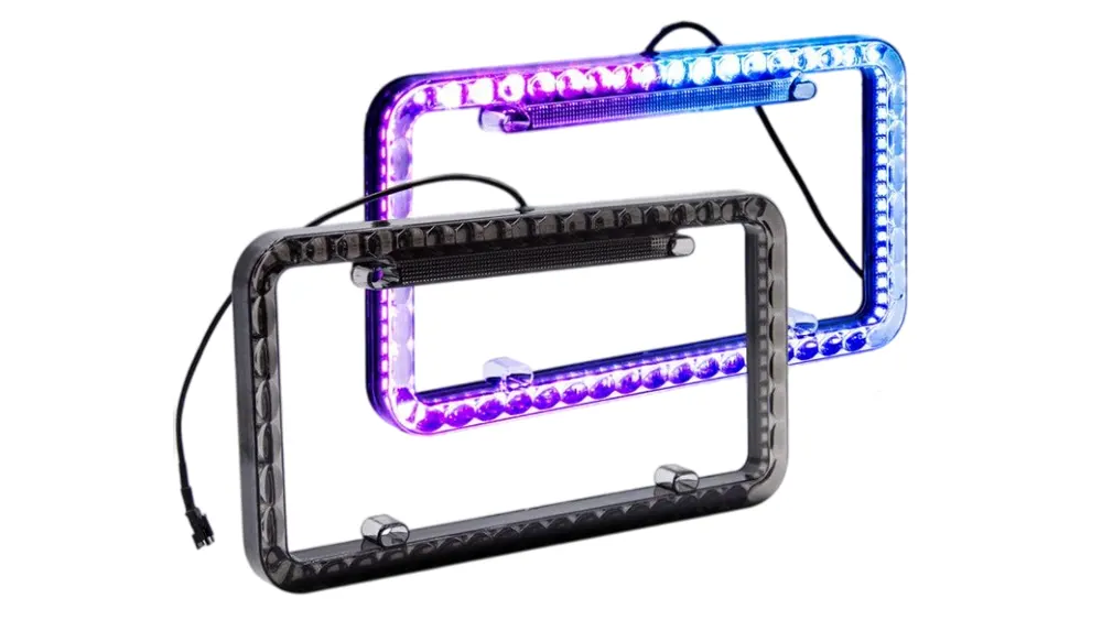 rgb led license plate frame
