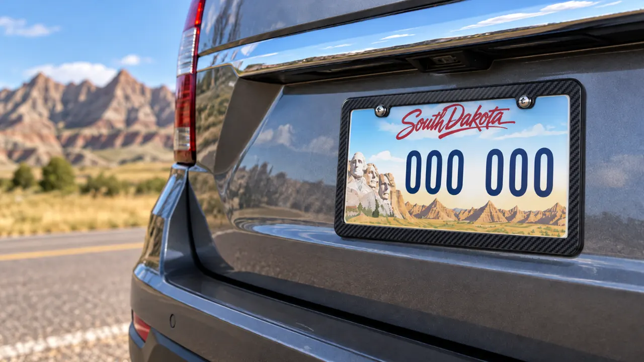 south dakota license plate frame laws