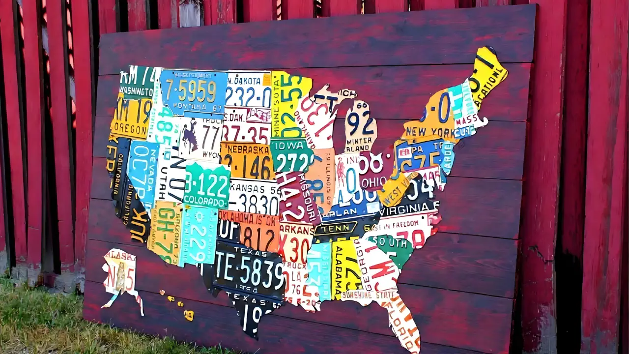 what state has a red license plate