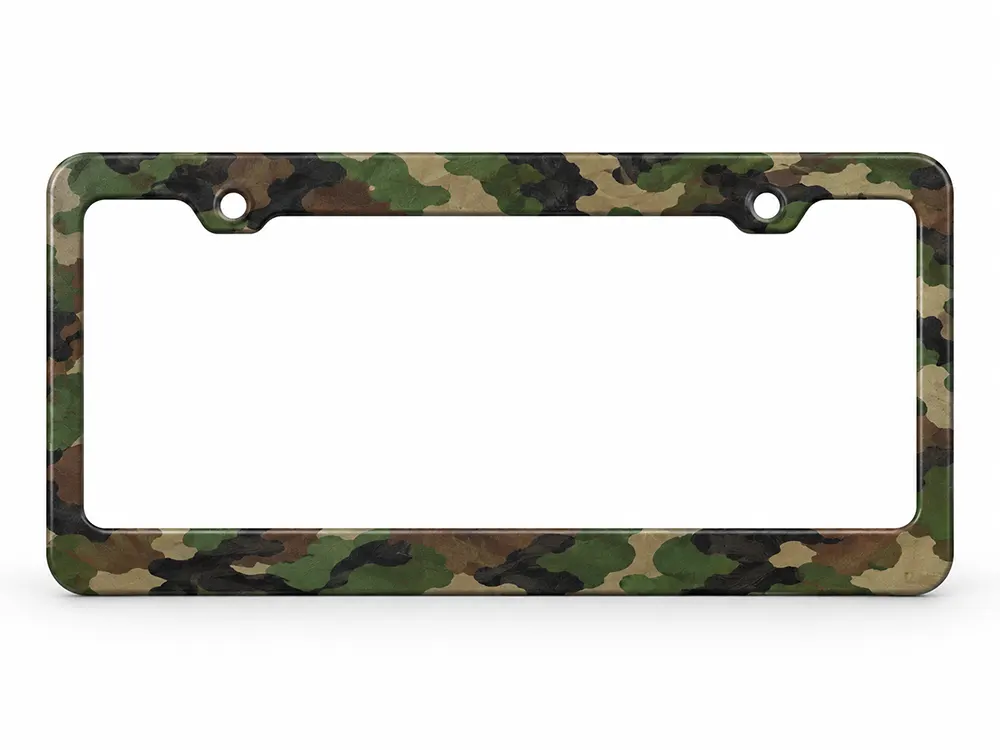 woodland camo license plate frame